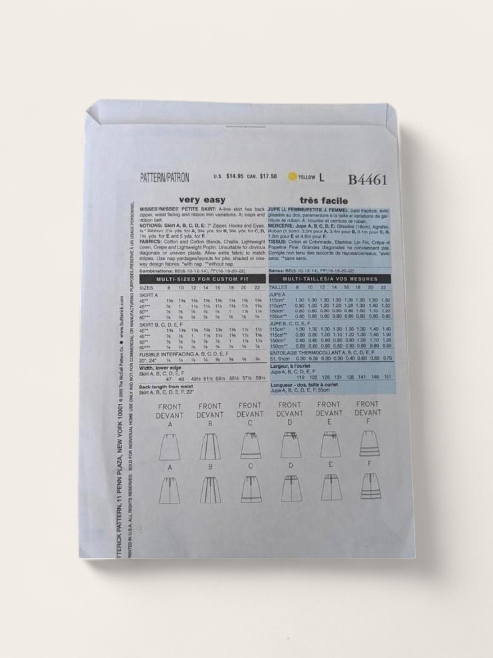 2005 butterick sewing pattern - Picture 2 of 2